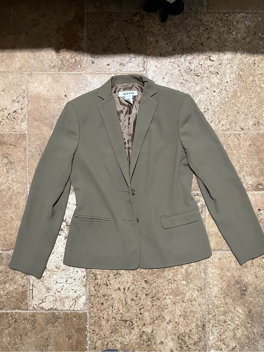 Alfani Olive Blazer Jacket in Soft Green